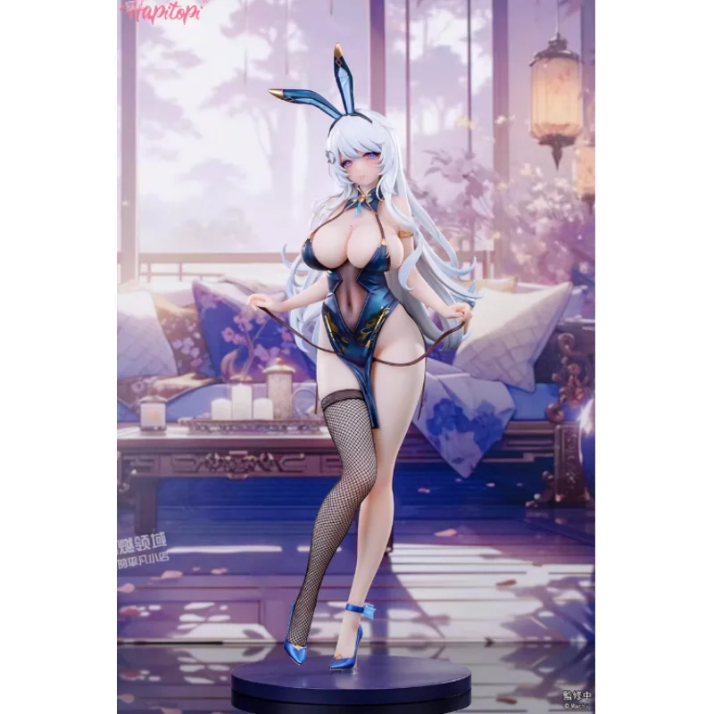 

‌Hapitopi & Machi Victory Bunny Girl 1/6 Figure - Silk Stockings, Temperature-Sensitive Paint, White Hair Qipao Statue