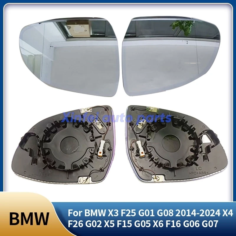 ل BMW X3 F25 G01 G08 2014-2024 X4 F26 G02 X5 F15 G05 X6 F16 G06 G07 المنتجة حديثا السيارات يعتم ساخنة مرآة خلفية الزجاج