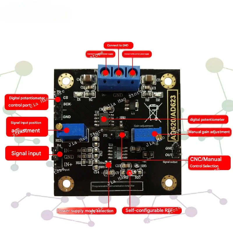 Image 5: Module AD623, potentiomètre à commande numérique MCP41100
