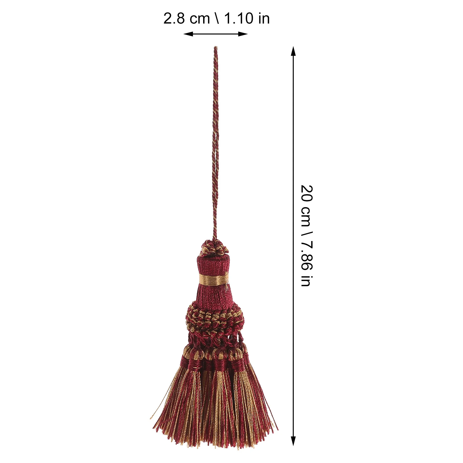 

2Pcs Elegant Polyester Tassel Trim Decorative Fringe for Curtains Lamp Shades DIY Crafts Home Decoration Curtain Trim