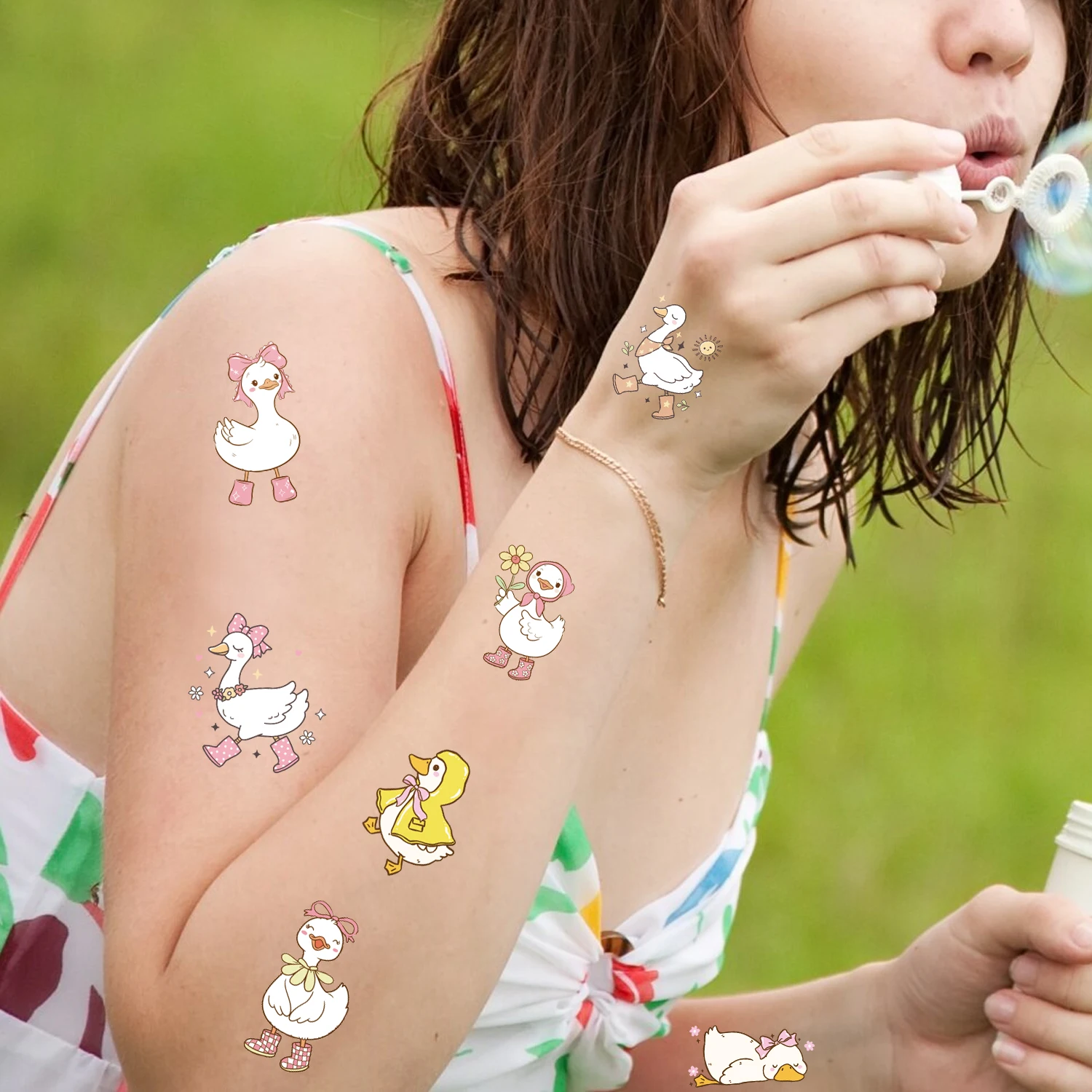 Funny Goose Temporary Tattoos, funny goose-themed birthday decorations and favors,10 Sheets.
