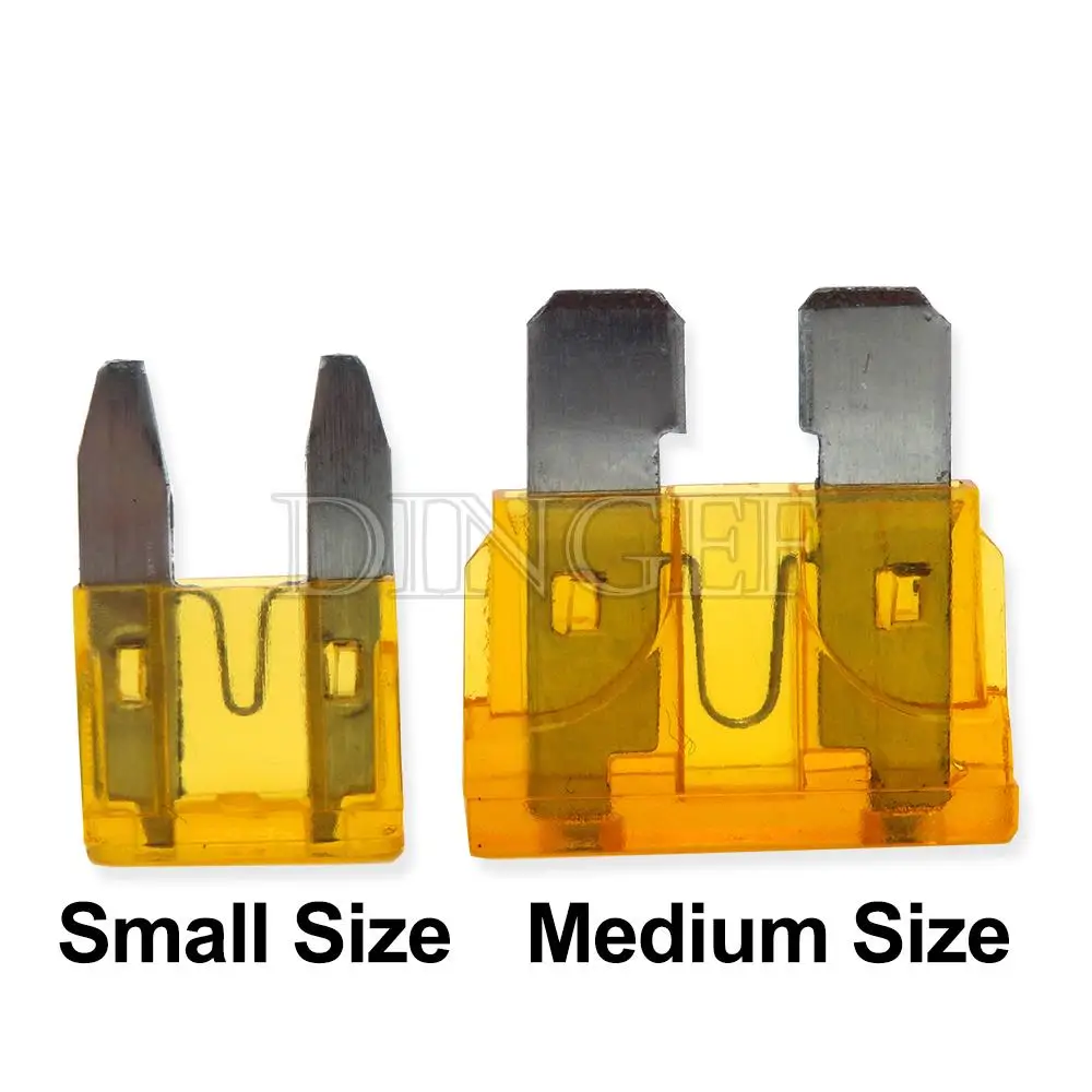 10PCS/LOT Medium small  Size Blade Type Car Fuse Assortment 2.5 3 5 7.5 10 15 20 25 30 35A Fuse Set Auto Car Truck NEW