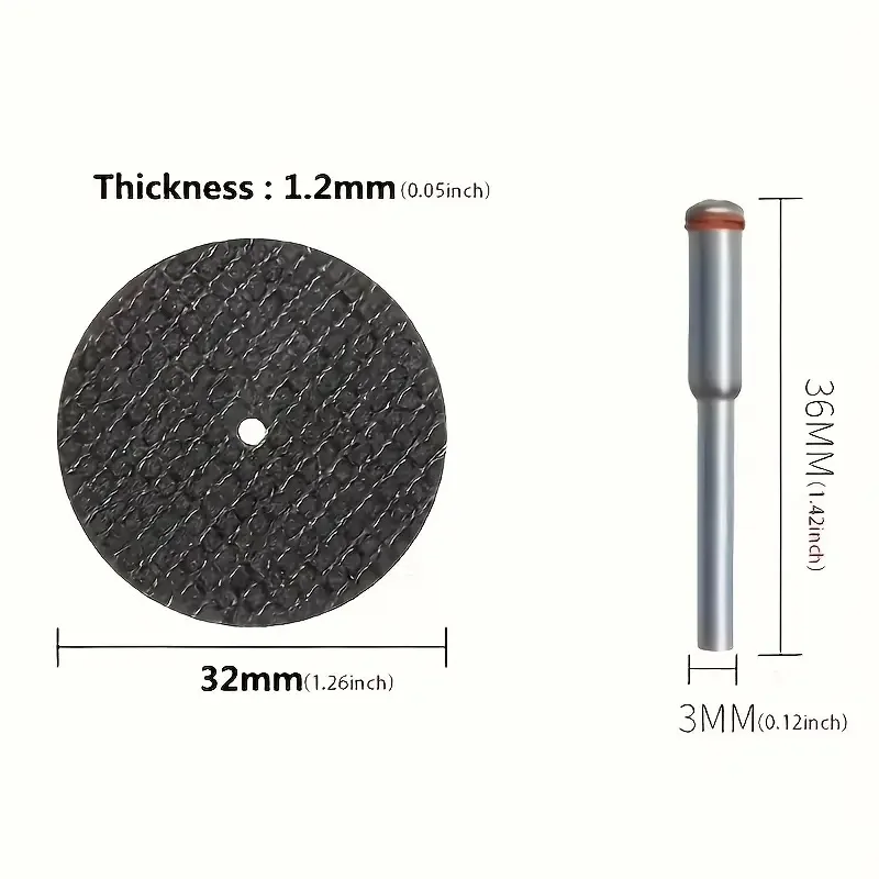 16/26/64/104Pcs 32mm metal cutting disc, grinder rotating tool accessories, circular saw blade wheel, cutting sand disc