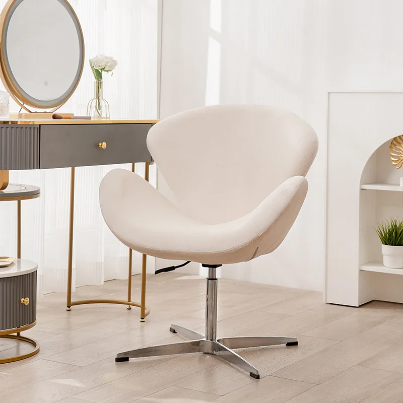 Nordic Rotating Single-Seat Sofa Chair Leisure Chair Silent Cream Wind Swan Chair Office Chair