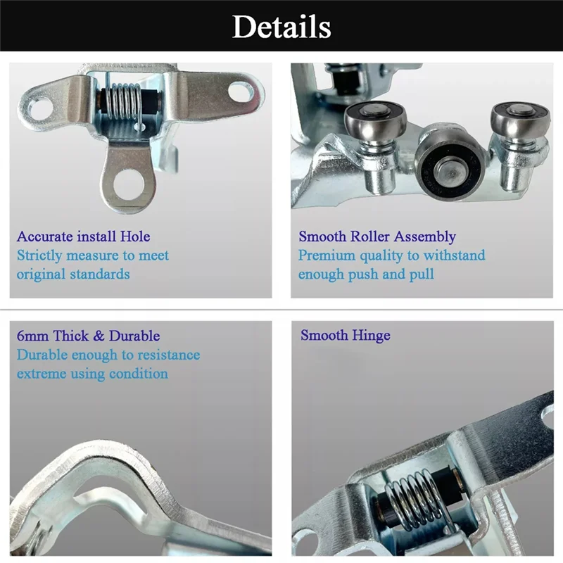 

1Pair Car Center Sliding Door Hinge Assembly For Toyota Sienna 3.5L V6 Gas 2011-2020 68380-08041 6839008041 Left &Right