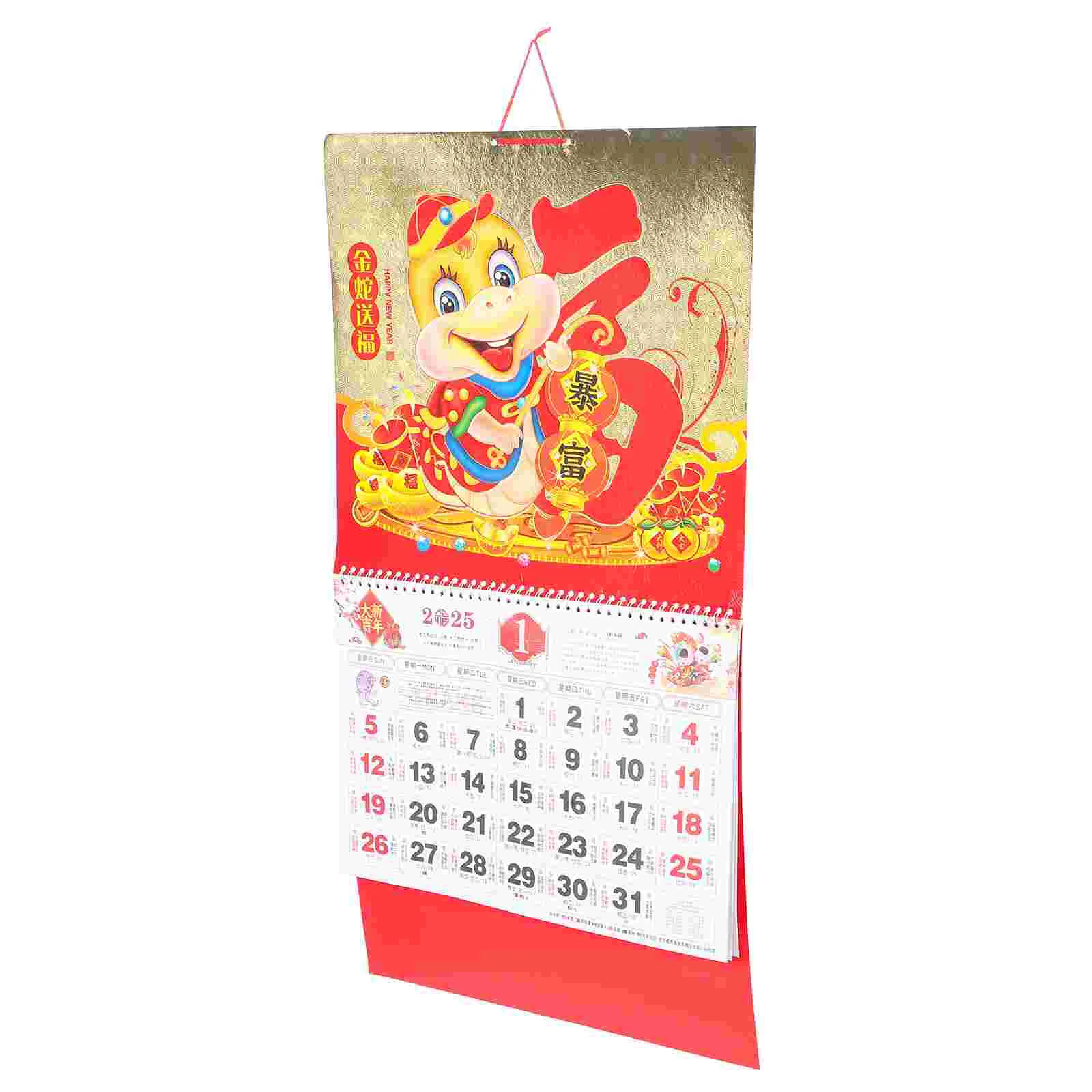 Gold Leaf 2025 Calendar Office Rotary Perpetual Desk Paper Goddess Wall Household