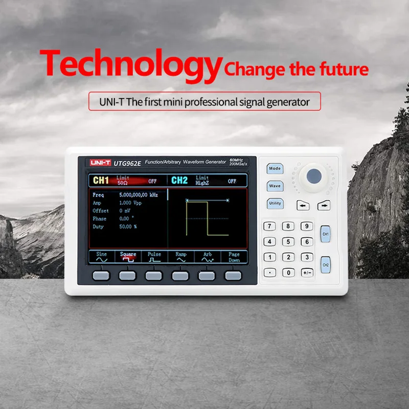 Imagem -04 - Uni-t Utg932e Utg962e Função Arbitrária Waveform Generator Fonte de Sinal Dual Channel 200 ms s 14bits Frequency Meter 60mhz