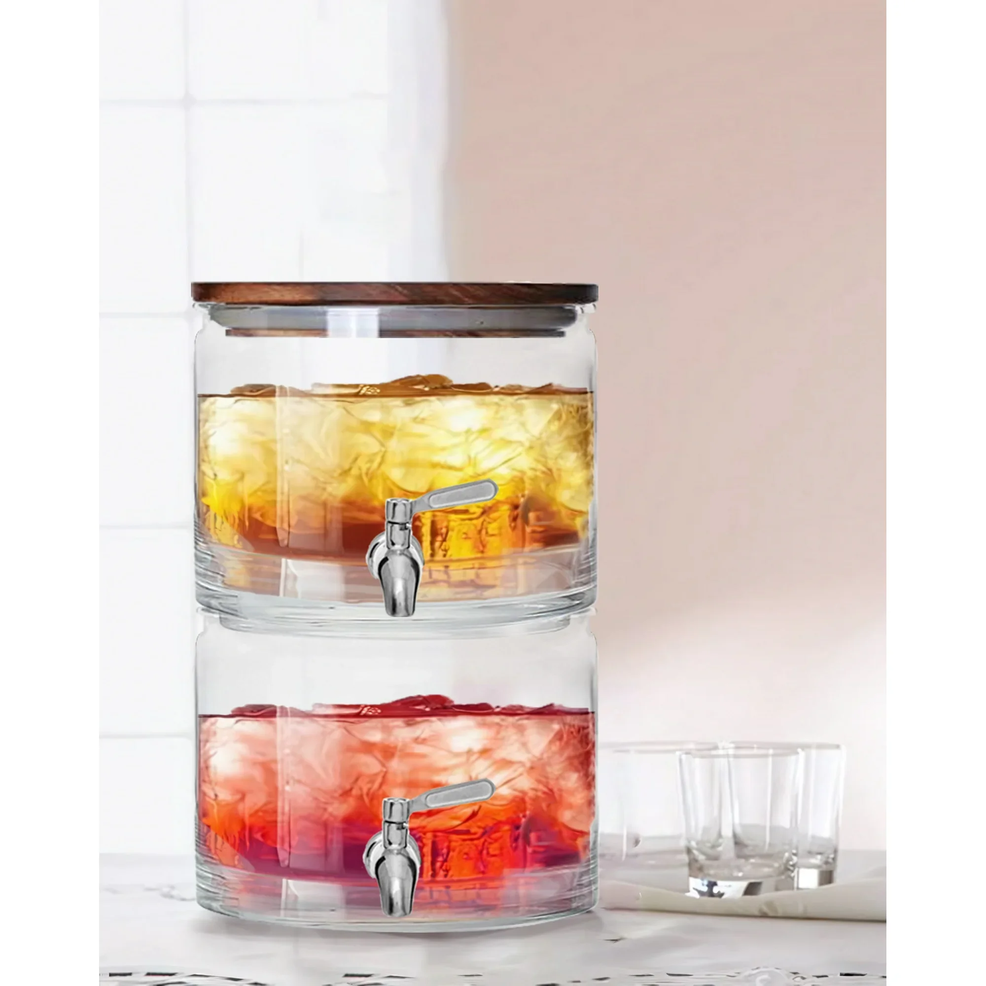 240oz Stacking Glass Beverage - огляд і ціна Food Storage Glass Containers Large