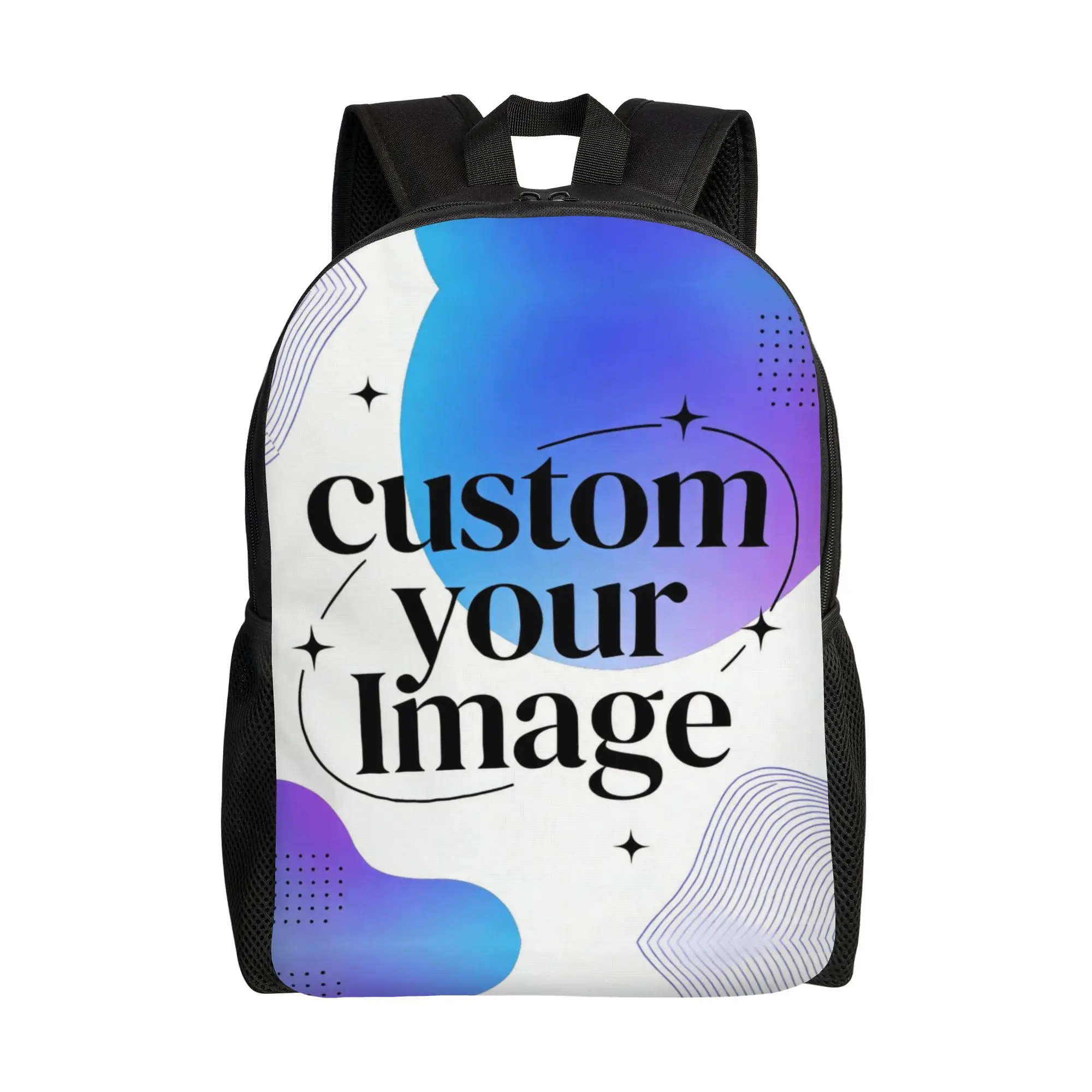 Custom Your Photo Logo Text Travel Backpack Men Women School Computer Bookbag Personalized Image College Student Daypack Bags