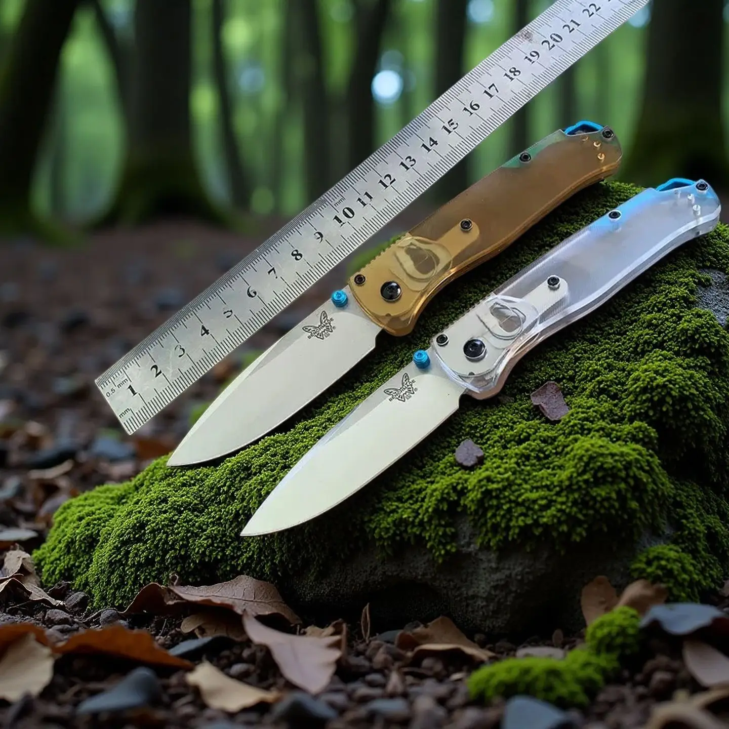 

S30V steel butterfly 535 knife PEI transparent handle folding knife wilderness survival knife