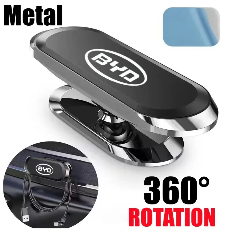 Metal Strong Magnetic Car Mobile Phone Holder Magnet Bracket For BYD F3 E6 Yuan Plus Atto F0 G3 I3 Ea1 Song Max Tang Dmi G6 Qin