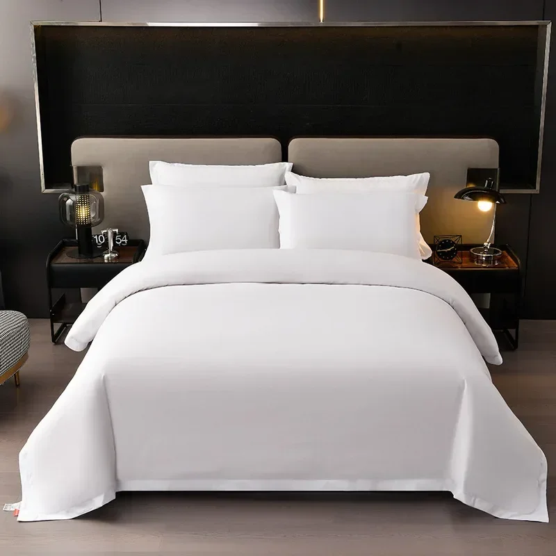 Simple Hotel Homestay Solid Color Bedding Set Wrinkle Free Comfortable Durable Bedclothes Four Season Universal Bedsheet Set