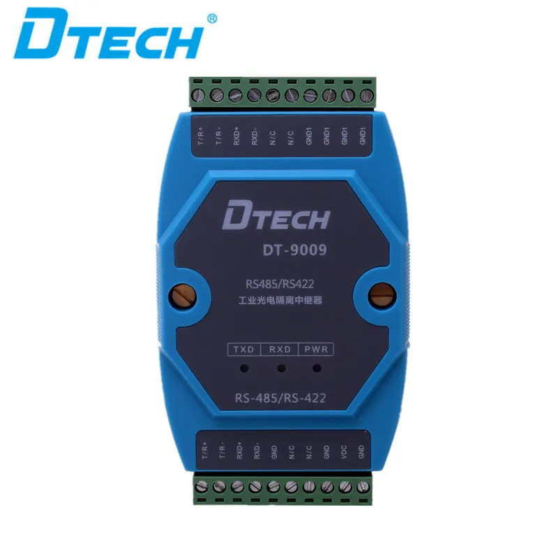 Dtech OEM ODM الصناعية 10 دبوس موصلات طرفية RS485 / RS422 مكرر العزل الكهروضوئي