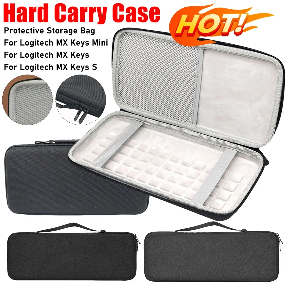 Hard Carry Case For Logitech MX Keys Mini/ MX Keys S Illuminated Keyboard Travel Protective Storage Bag Keyboards Organizer Box