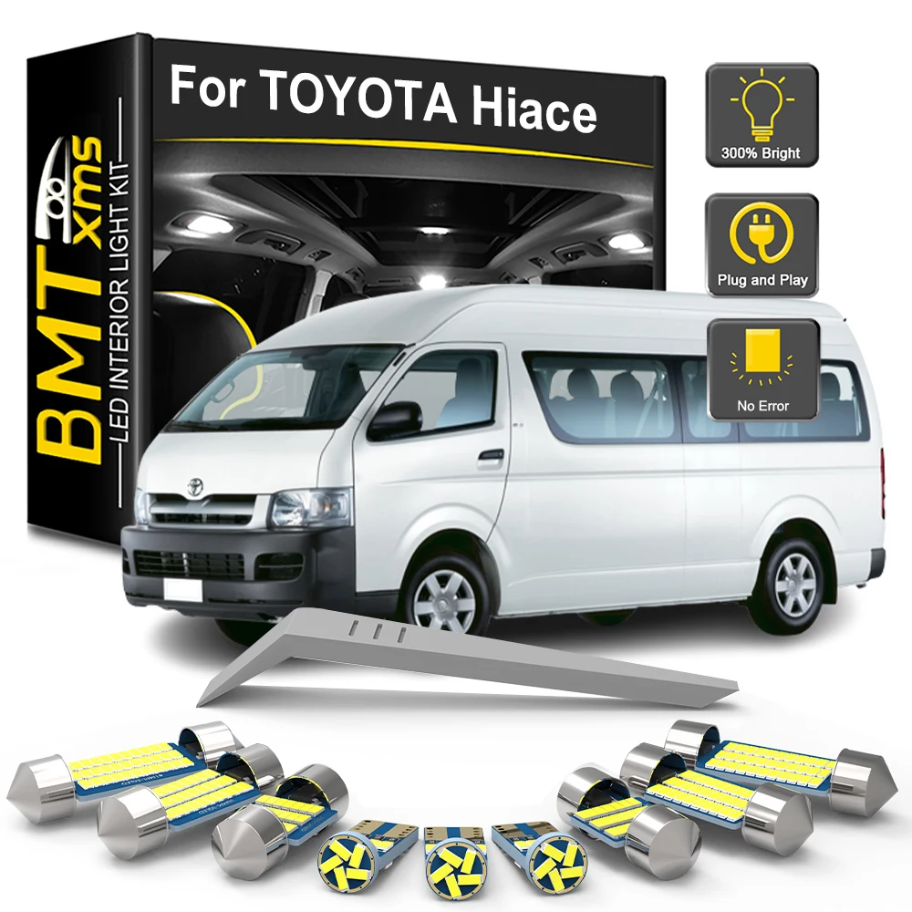 BMTxms LED Interior Light Bulb Kit For Toyota Hiace Truck Hiace 1988-2007 2008 2009 2010 2011 Car Map Dome Lamp Canbus No Error