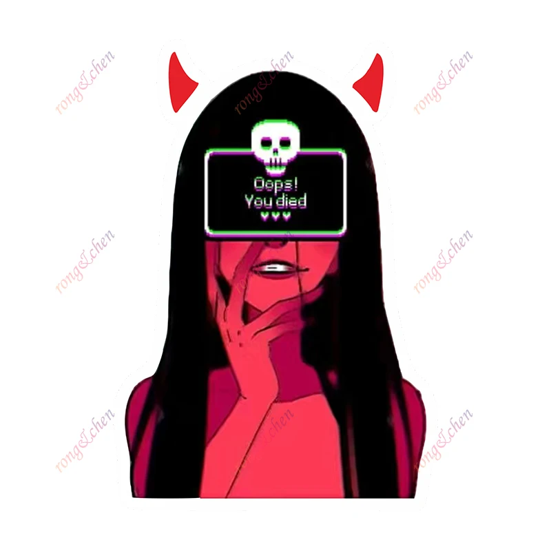 

Funny Car Sticker Little Witch for Car Motorcycle Racing Helmet Laptop Trunk Body Car Window Surfboard Waterproof PVC Decals