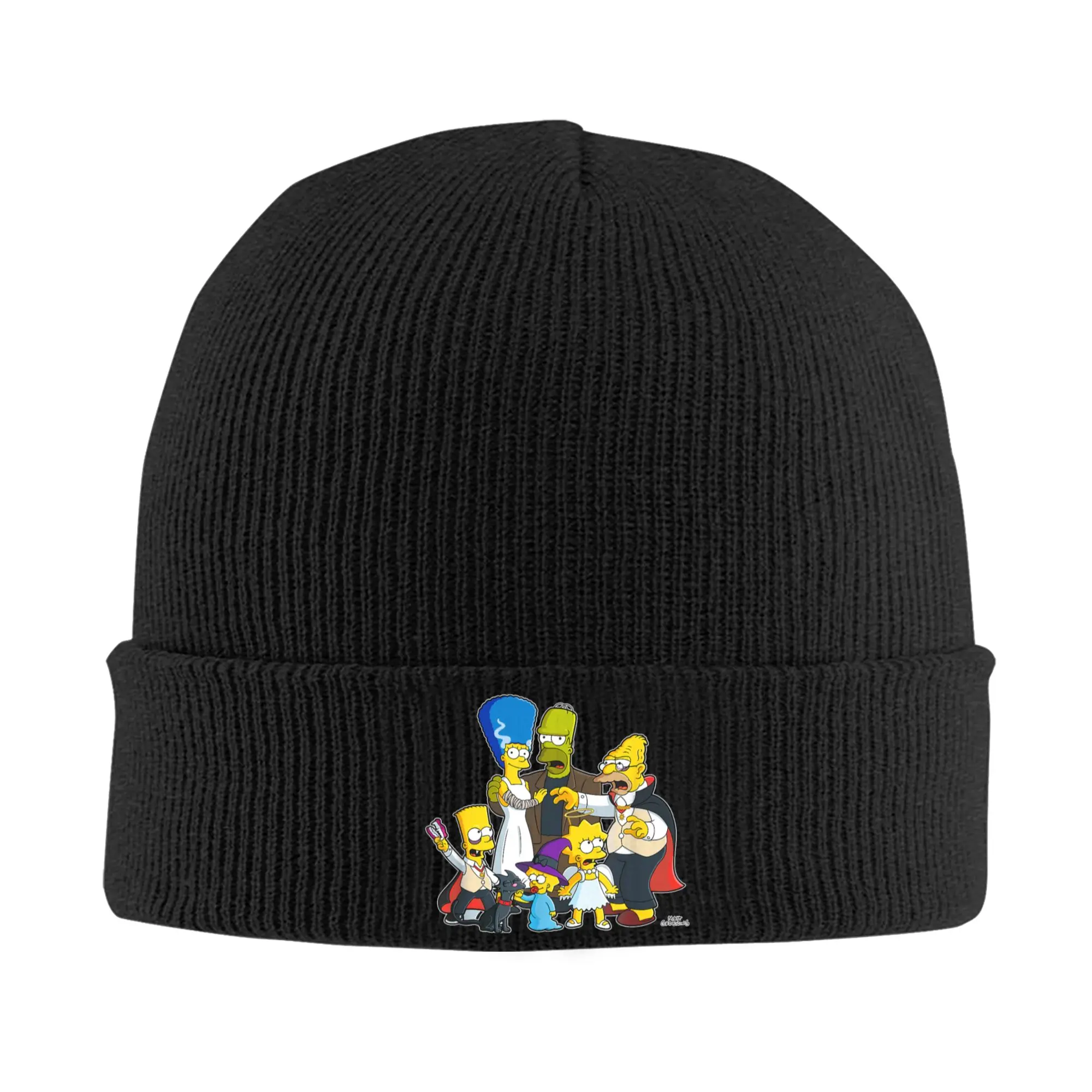 The S-simpson Family Treehouse of Horror Knitting Hat  Hip Hop Caps Men Women Gym Beanie Hats Spring Design Elastic Bonnet Hats