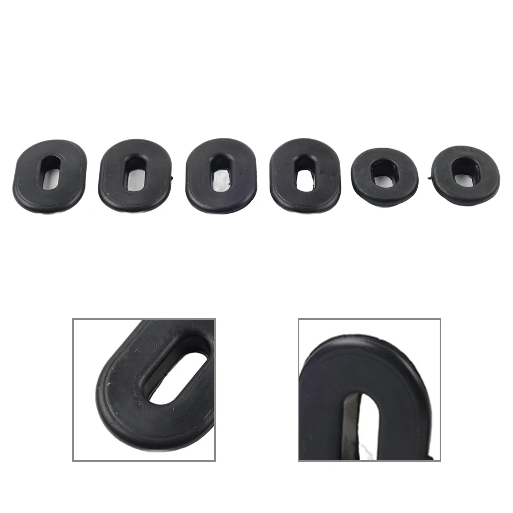 Motorbike Single Side Cover Round Grommets Oval Washer 6Pcs For Most Motorcycles For Honda CG125 For Harley For Yamaha