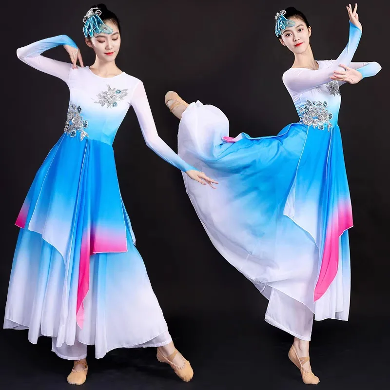 Elegante Chinese Volksdans Klassieke Yangko Dans Vrouwen Nationale Chinese Stijl Festival Danskleding