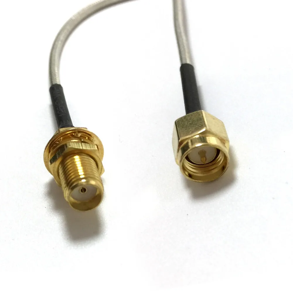 SMA Male to Plug Female Jack / RP Straight Right Angle Pigtail Cable RG405.086