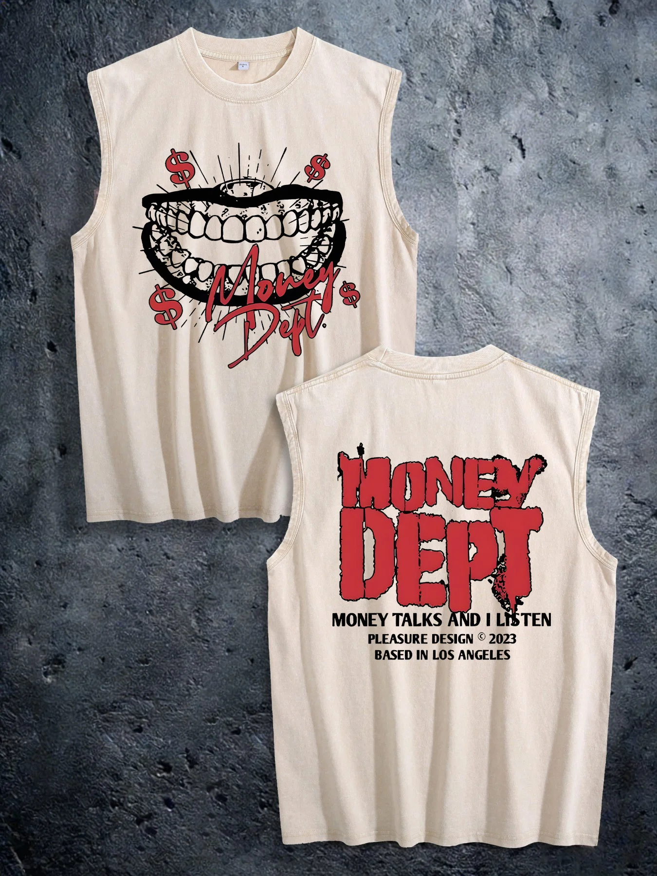 210g Water Washed Vest, When It Comes to Money, I Hear Double-sided Printed, High-quality Wax Printed Cotton, Machine Washable, with a Certain Thickness Suitable for Summer Vests, Outdoor Activities, and Holiday Gifts