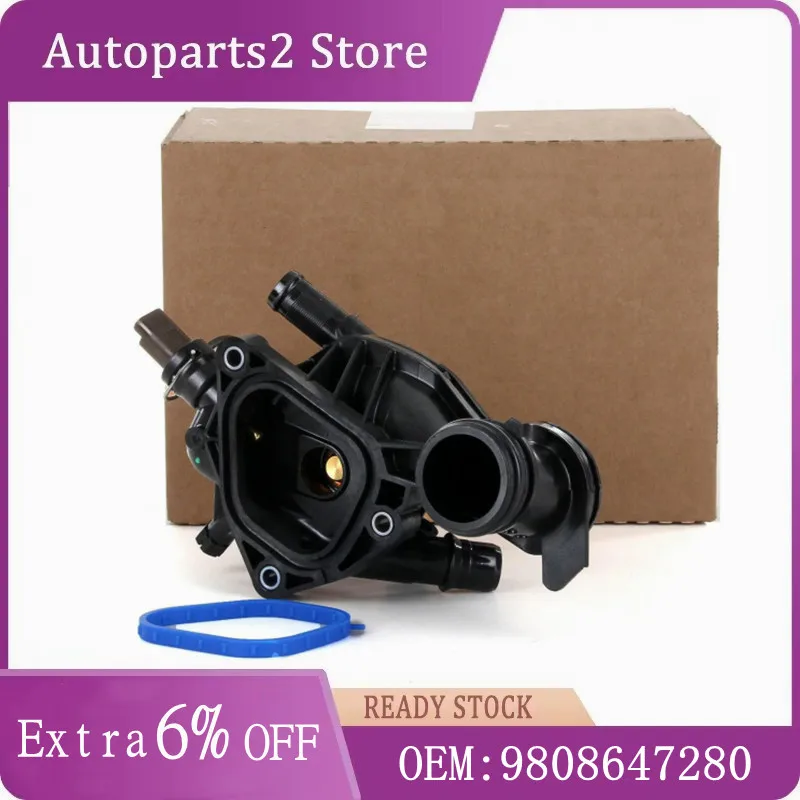 

Brand New Thermostat Housing 9808647280 V758807580 For Citroen Peugeot C4 C5 508 1.6 THP VTI