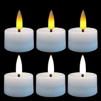 6/12pcs LED Candles Flashing Candles Light Battery Powered Flickering Tea Light Flameless Candles Birthday Wedding Party Decor
