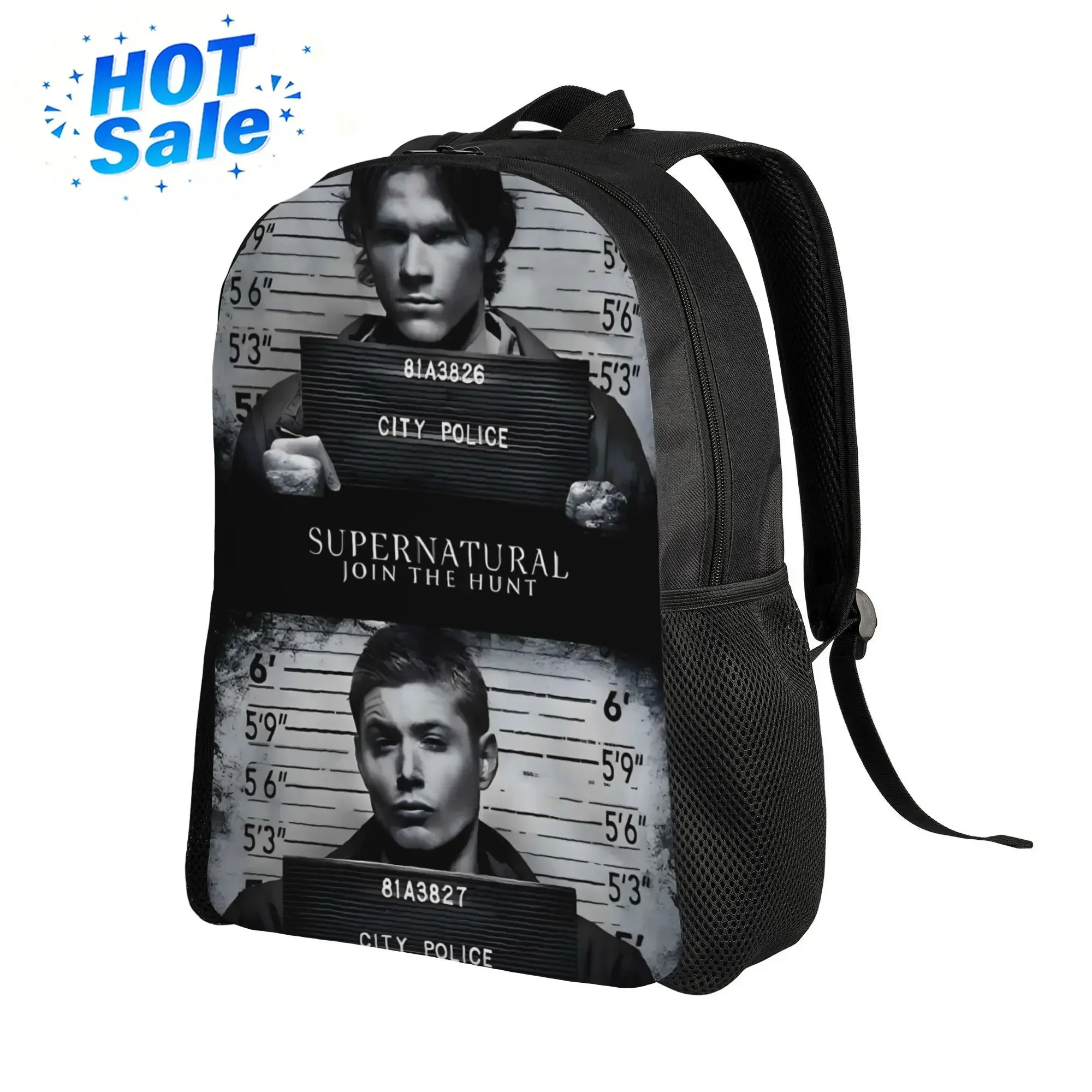 Custom Bag Supernatural TV Show Backpack With Dean & Sam Winchester Design, Official-Inspired School Backpack For Fans, Durable