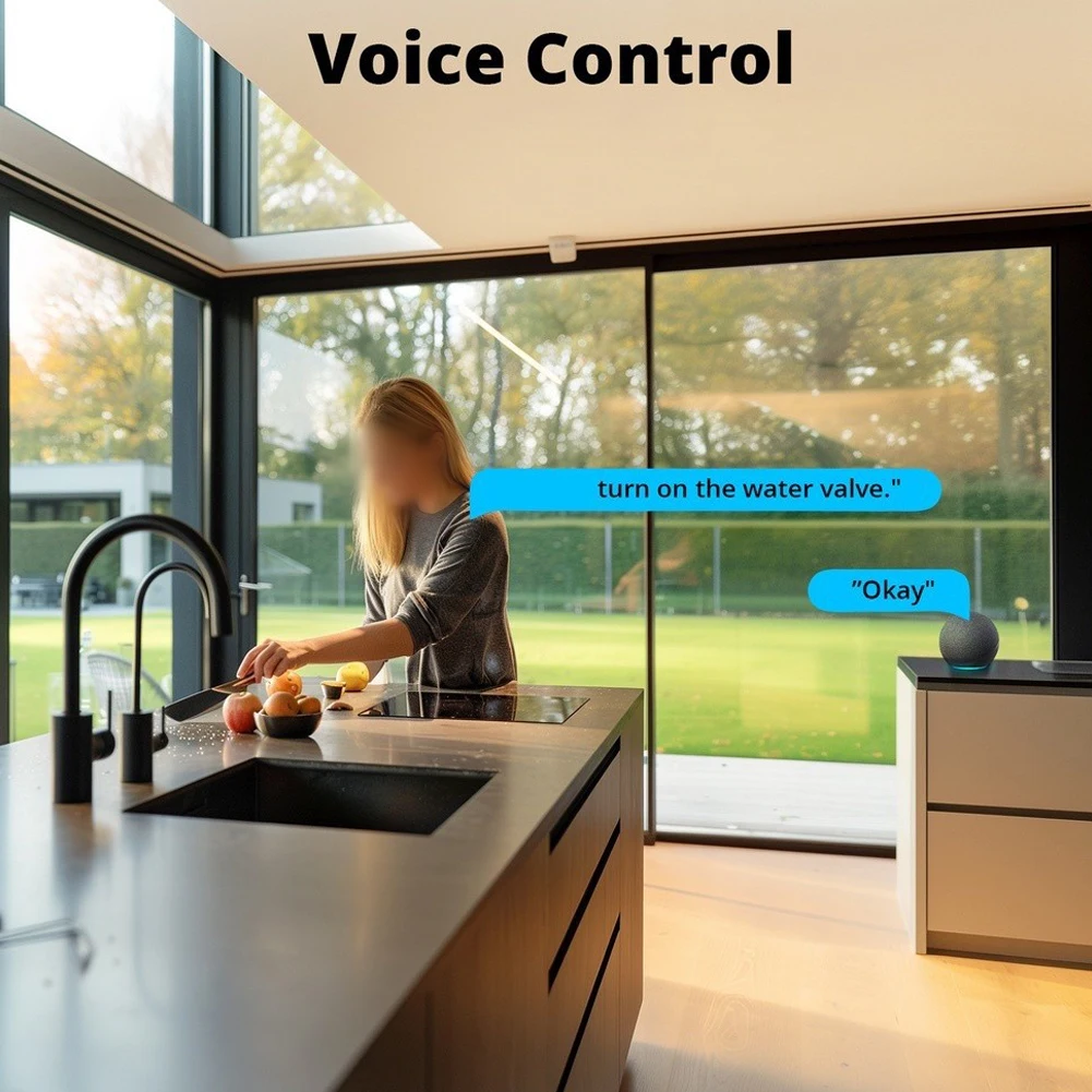 Smart Water Valve Designed for ZIGBEE Smart Home Control - Connects Between Faucet and Hose for Full Irrigation Automation