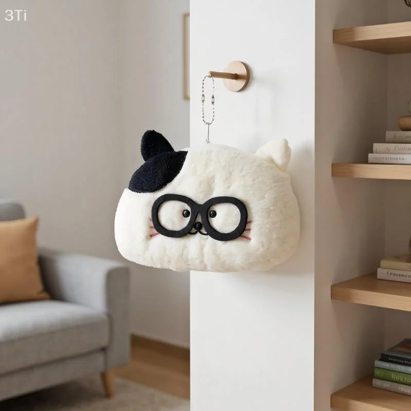 Adorable Eyeglasses Dog Cat Soft Toy Pencil Pouch High-capacity School Supply Storage Purse Small Cash Holder Birthday Presents