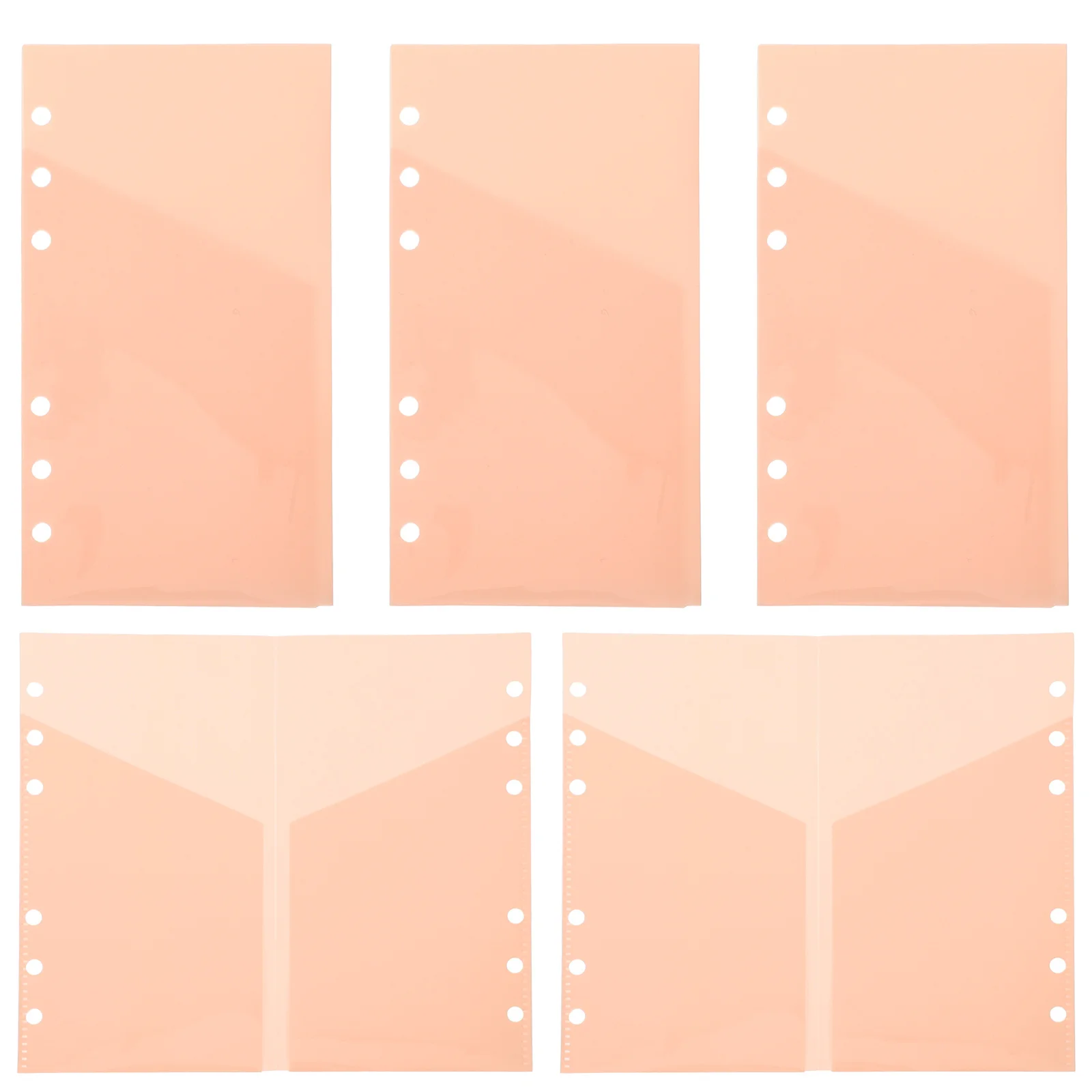 

5pcs Budget Binder Insert Reusable Loose Leaf Pocket Multi-Use Portable Budget Pocket Pp Material Sticker Organizer File