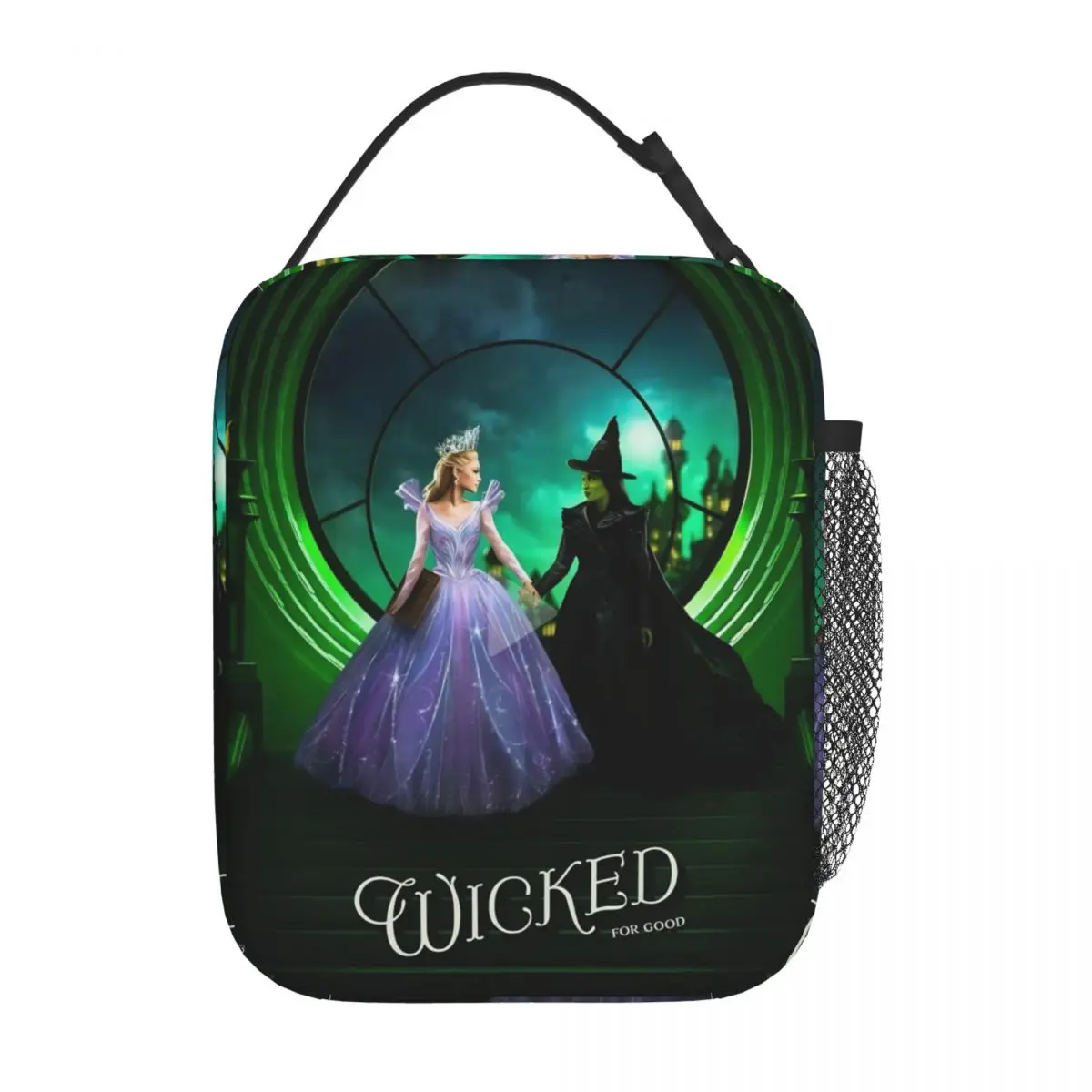 Fantasy Wicked For Good Film Isolierte Lunchtaschen Kühltasche   Lunchbehälter, musikalische, auslaufsichere Tragetasche, Lunchbox, Aufbewahrungsbeutel für Lebensmittel