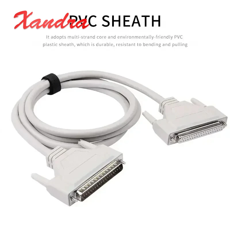 DB37 Male to Female Extension Cable 2 Rows 37Pin Data Line db 37 High-speed Shielded Connection Wire Line for Computer Scanner
