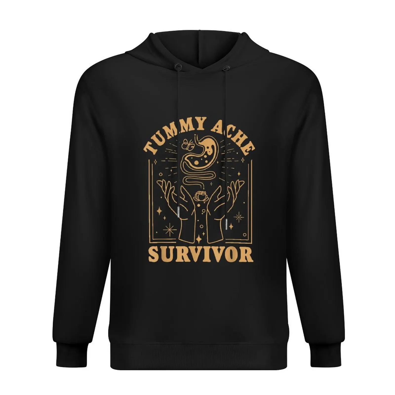 

Vintage Minimalist Tummy Ache Survivor Funny Saying Hoodie korean style clothes men clothing hoodies and sweatshirts new
