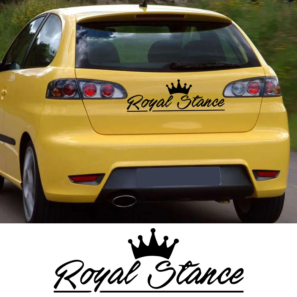 Royal Stance Slogan Car Front Windshield Sticker Car Door Side Vinyl Decal PVC Auto Window Body Decoration Sticker Accessories