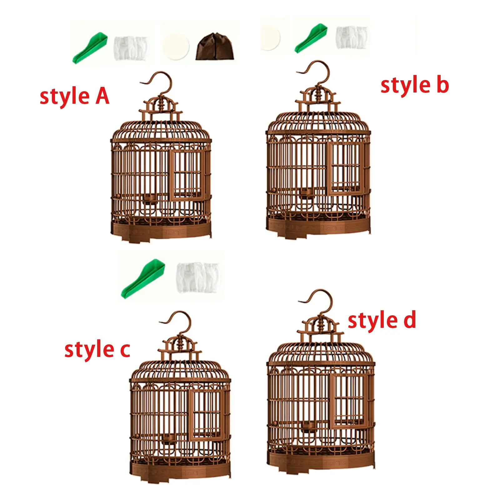 Jaula colgante con nido para periquitos y cotorras – Casa para pájaros - imagen 2