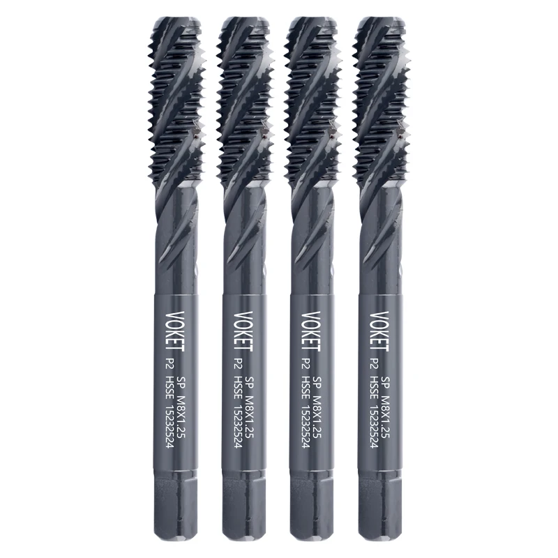 VOKET HSSE-M35 JIS Standard Spiral Fluted Tap UNF 0-90 0-80 3-56 4-48 6-40 10-32 12-28 1/4 3/8 Machine Screw Thread Taps