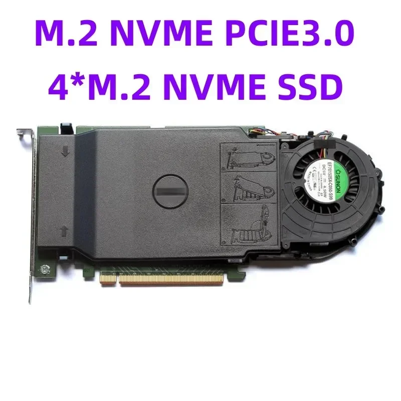 Original for T5810 T7810 T7910 R7910 /13G R630 R730/14G R540 R740 4 * M.2 SSD Solid-state Drive Adapter NVME NGFF M.2 To PCIE
