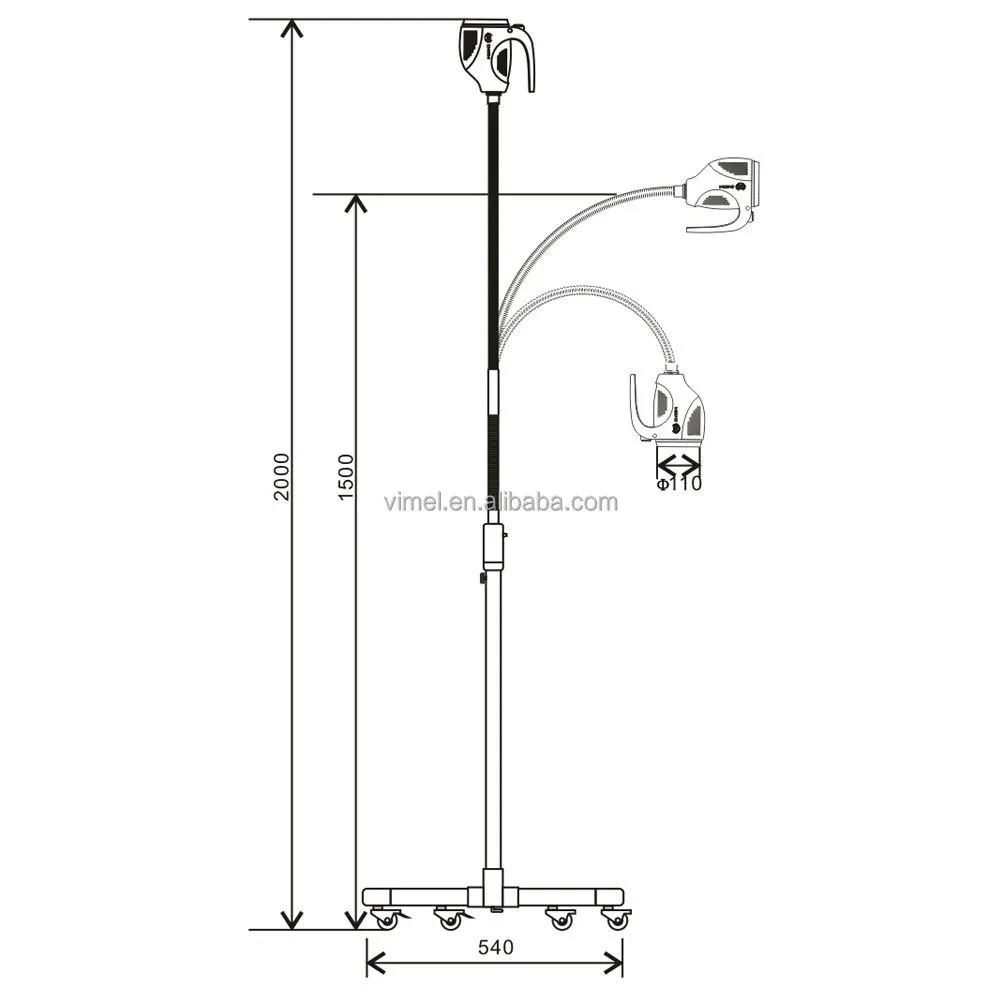 

Mobile Standing 21W Medical Dental Beauty Examination LED Lamp Portable Hospital Clinic Surgical Light