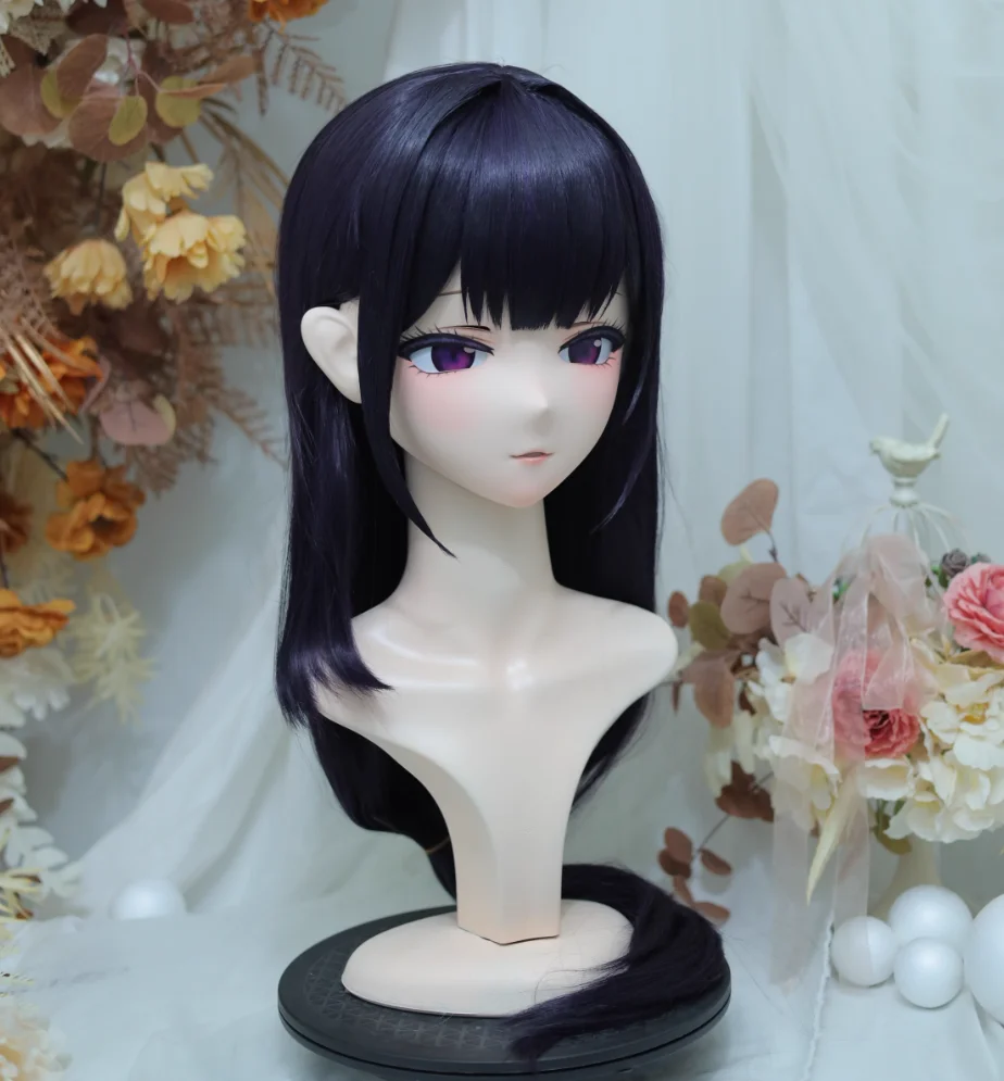 (NFD38--48) تخصيص كامل الرأس مع قفل جميلة أنثى/فتاة اليابانية Animego شخصية Kig تأثيري Kigurumi قناع كروسدريس دمية