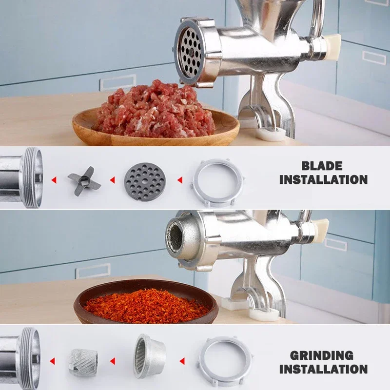 

Making Manual Home Maker Noodle Pasta Dishes Kitchen Cooking Stainless Tool Mincer Sausage Handheld Steel & Grinder Gadgets Meat