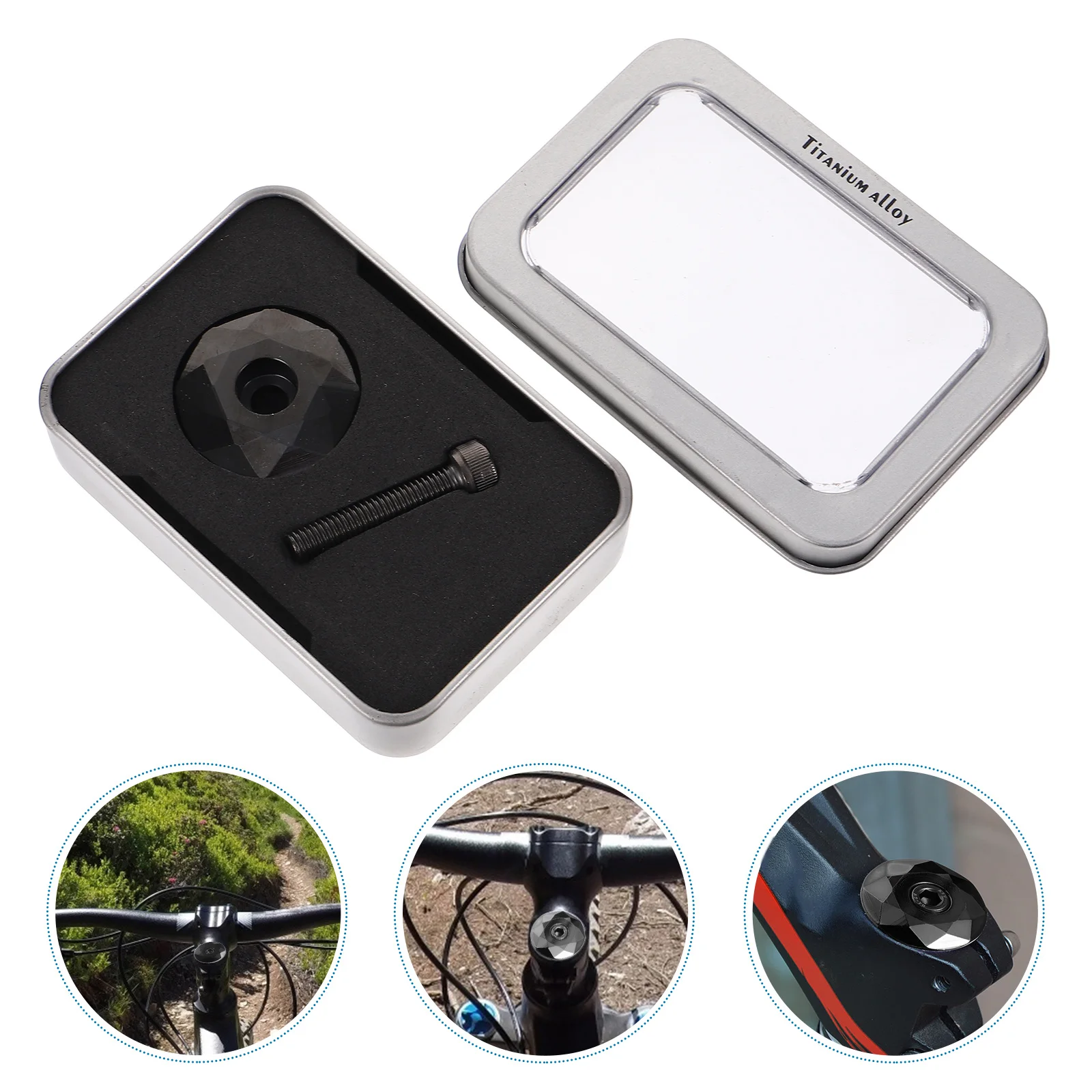 

1 set Bike Headset Cap Aluminium Alloy Front Fork Cover For Mountain Bike Road Bicycle Bowl Screw Hat Refit Accessories