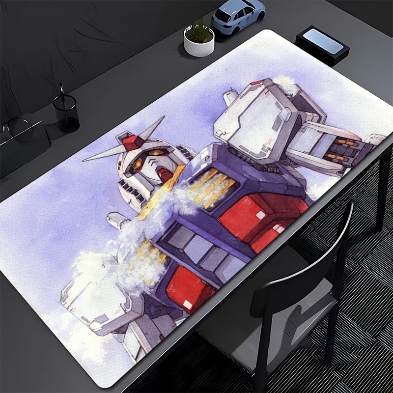 แผ่นรองเมาส์ขนาดใหญ่ Mechanical Warrior RX-78-2 Gundam แผ่นรองคีย์บอร์ดสำหรับเล่นเกม แผ่นรองกันลื่นสำหรับโต๊ะทำงาน แผ่นรองพื้น แผ่นรองพื้นสำหรับคอมพิวเตอร์ พรมรองเมาส์