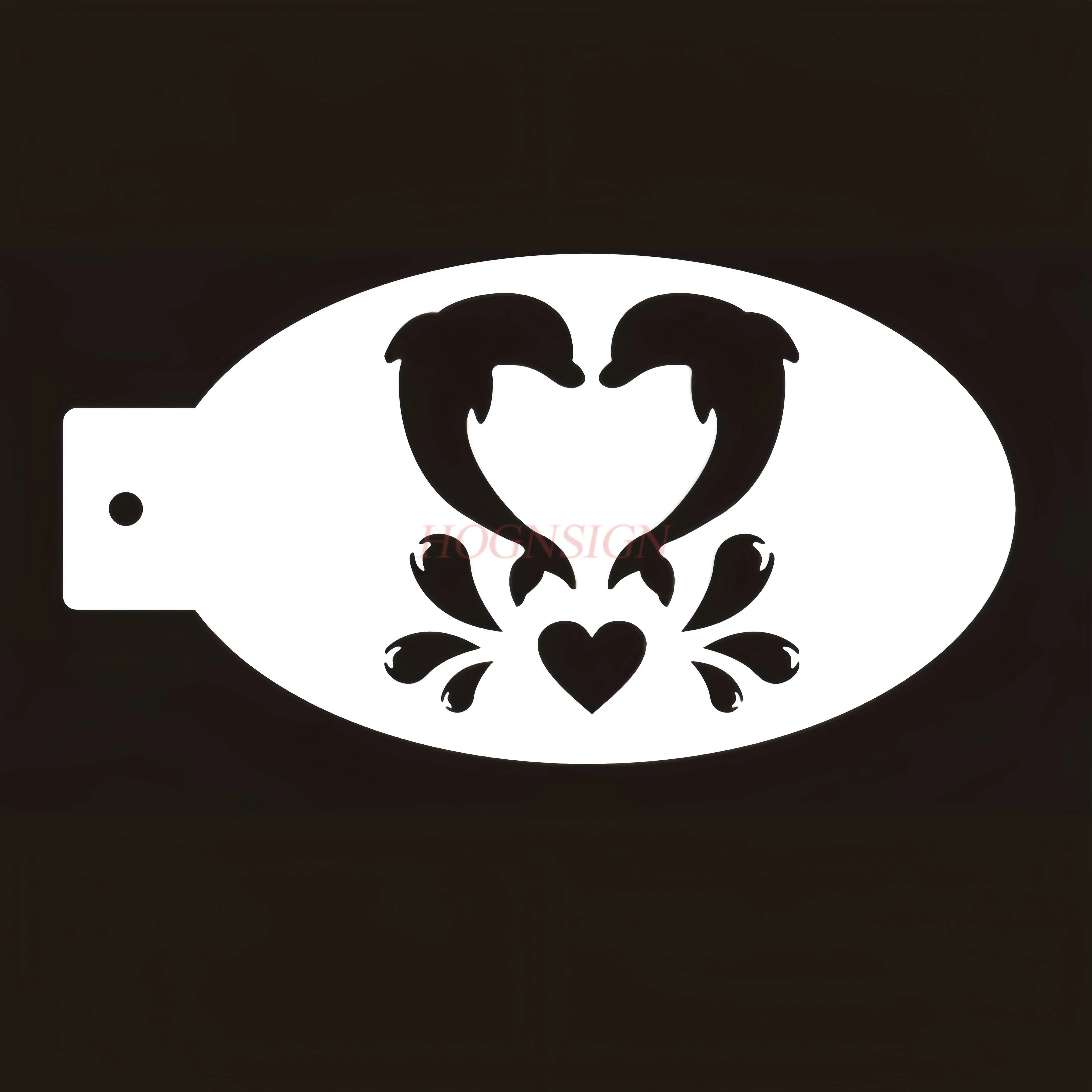 

1 шт. Новый шаблон для рисования на лице с дизайном в виде вырезанной звезды и мультяшного дельфина.