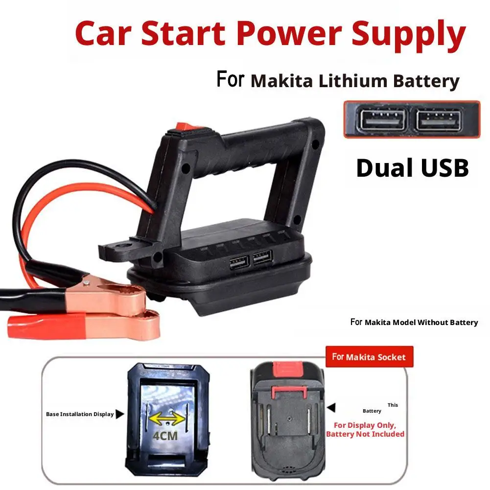 1PC Portable Jump Cables Black Red Jump Starter Cable Battery Not Included Wear Resistant Quick