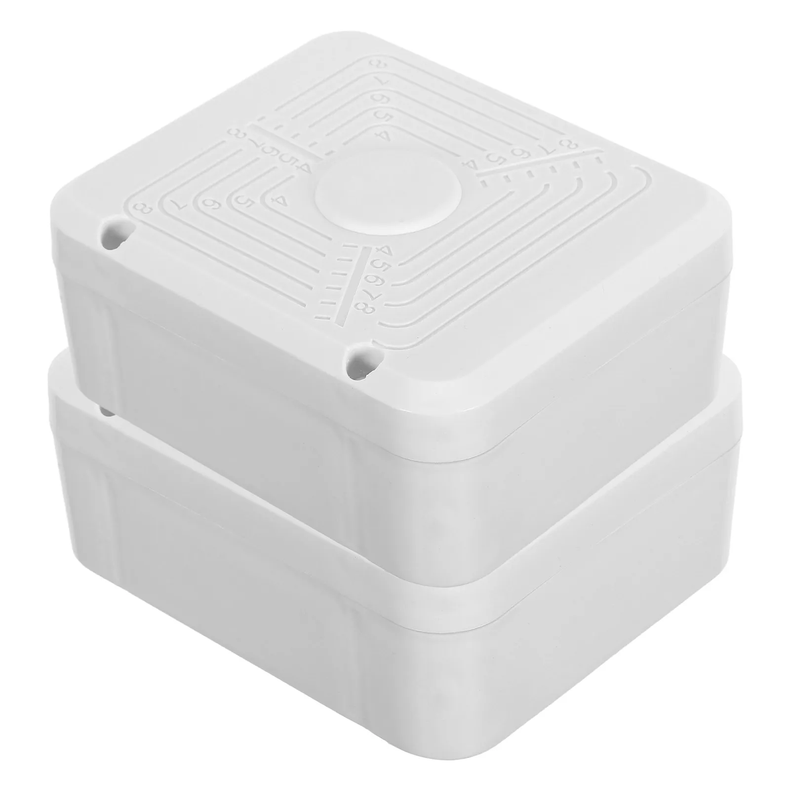 

2Pcs Security Camera Junction Box 4.5x3.8x2in Waterproof Dome Camera Wire Concealment Box for Easy Cable Management Outdoor