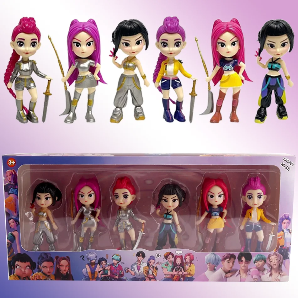 

NEW 2026 Hot Kpop Devil Hunter Rumi Zoe Mira anime polyvinyl chloride character collection desktop trinkets Childrens Gift