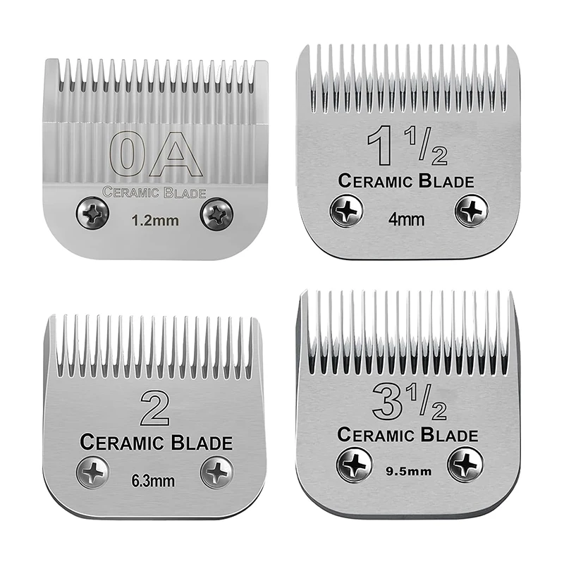 Detachable Pet Dog Cat Grooming Clipper Ceramic Blade Compatible with Most Andis Oster A5,Wahl KM10 Series Animals Clippers