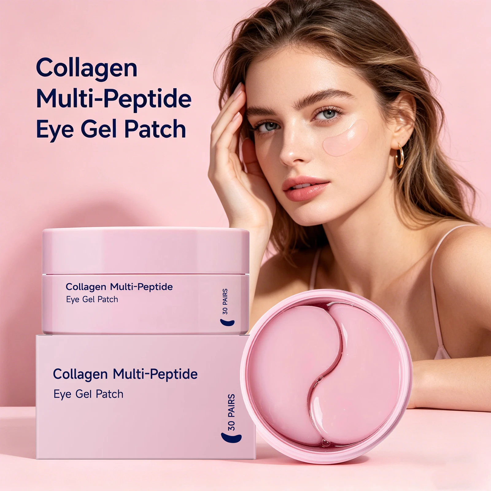 Collagen Multi-Peptide Eye Mask Rejuvenate Eyes Skin Repair Dull Reduce Dark Circles Firming Eyes Bag Hydrogel Eye Care Patches