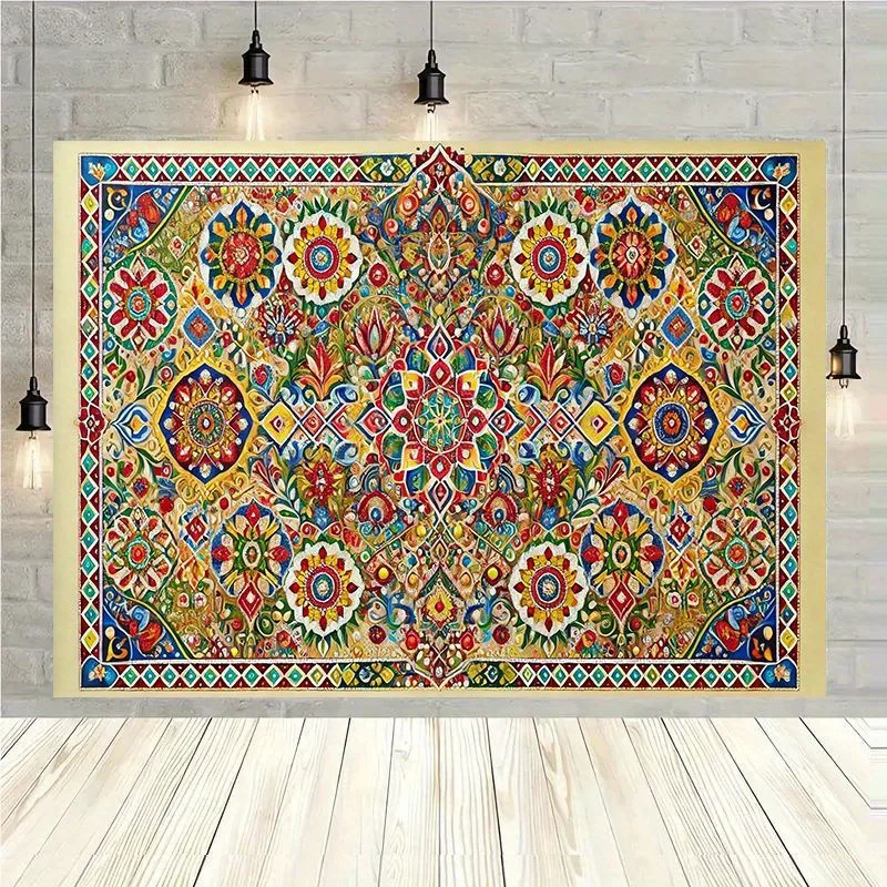 Bohemian Boho Mandala Tapestry Wall Hanging Polyester Global Ethnic Moroccan Indian Art Vibrant Paisley Decor Fabric Print for L